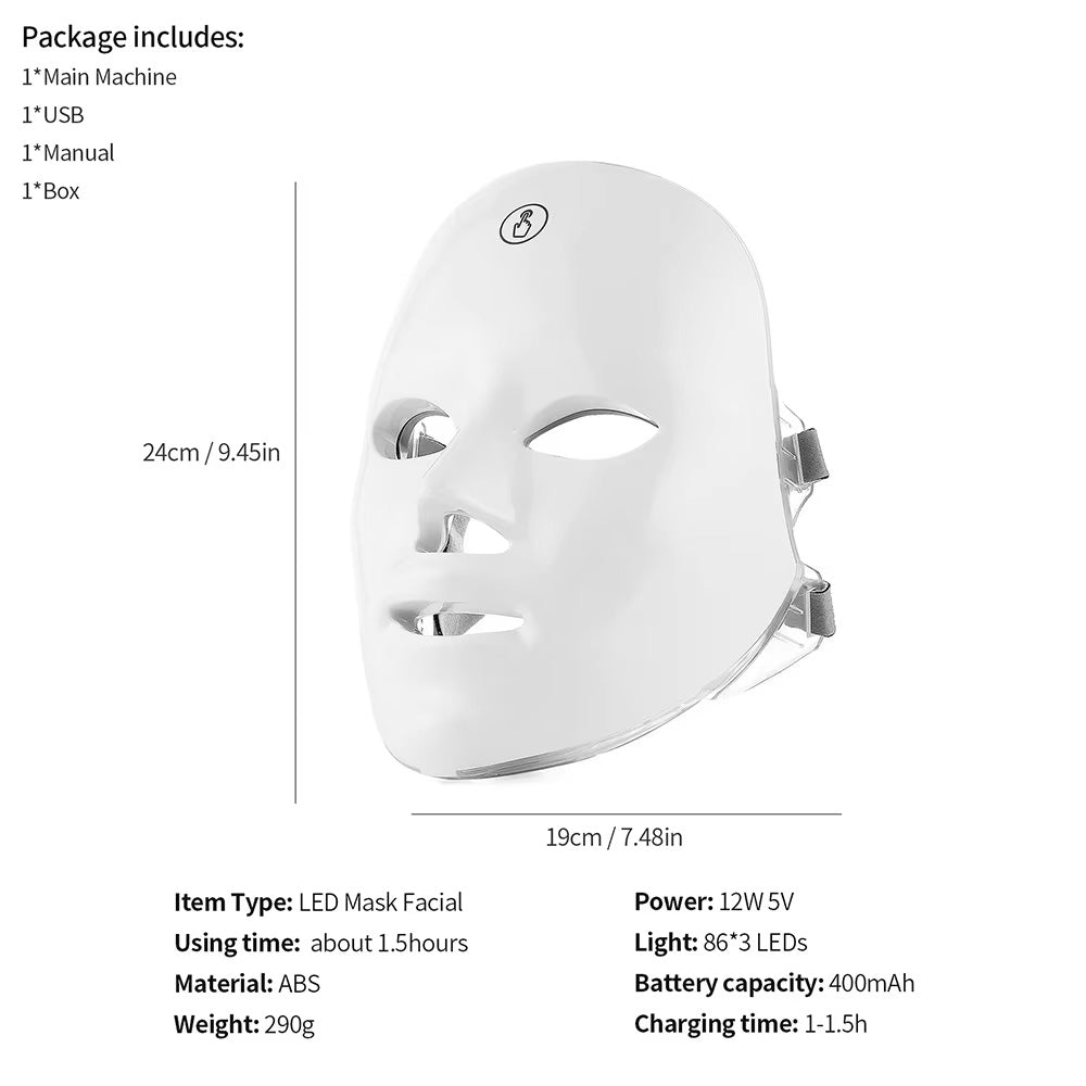 LED Facial Mask - Anti-Aging & Skin Rejuvenation Therapy