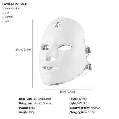 LED Facial Mask - Anti-Aging & Skin Rejuvenation Therapy